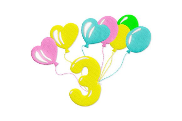 Birthday Number 3 Embroidery Review for Apparel