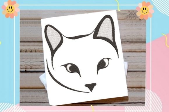 Reviewing the Adorable Cat Face Embroidery Design