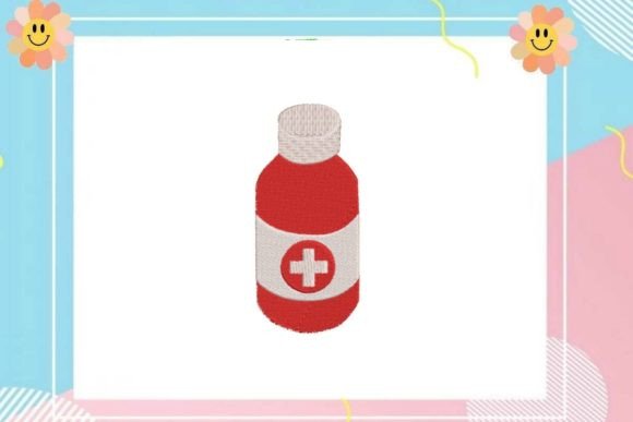 Reviewing the Medicament Bottle Embroidery Design